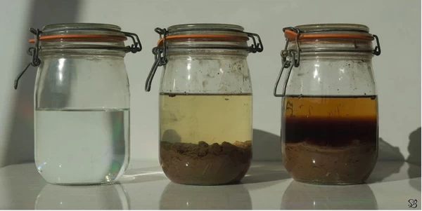 Checking nitrate concentration in ploughed soil